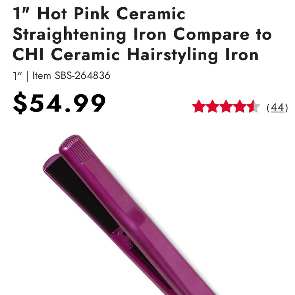 New GVP 1” Hot Pink Ceramic Flat Iron